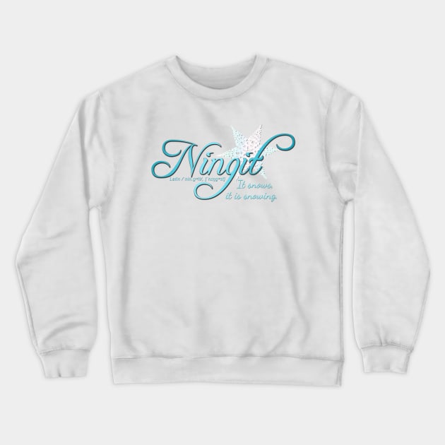 Ningit: It is snowing Crewneck Sweatshirt by LadyCaro1